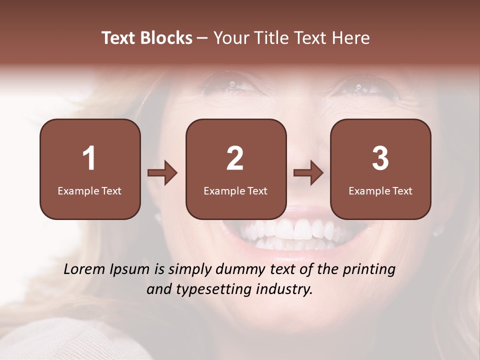 A Woman Smiling With A Smile On Her Face PowerPoint Template