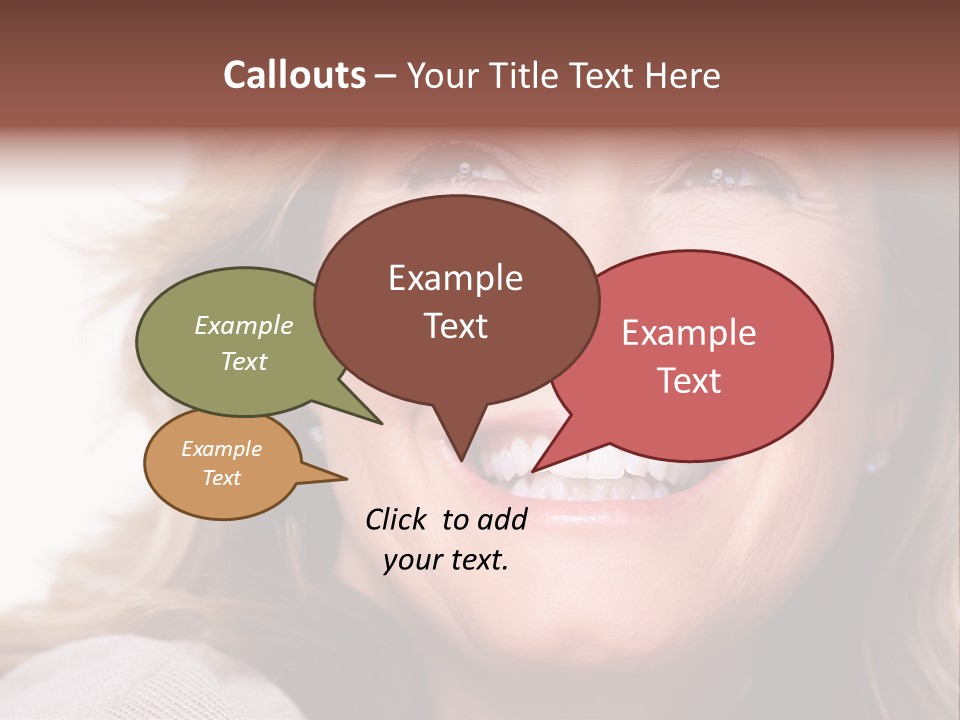 A Woman Smiling With A Smile On Her Face PowerPoint Template