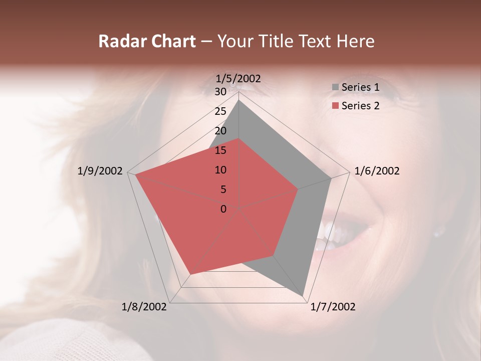 A Woman Smiling With A Smile On Her Face PowerPoint Template