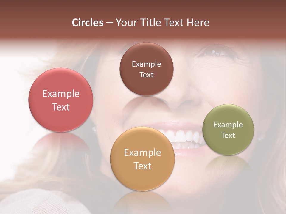 A Woman Smiling With A Smile On Her Face PowerPoint Template