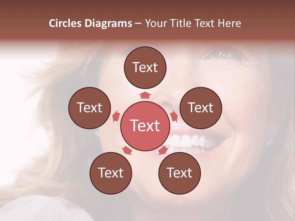 A Woman Smiling With A Smile On Her Face PowerPoint Template