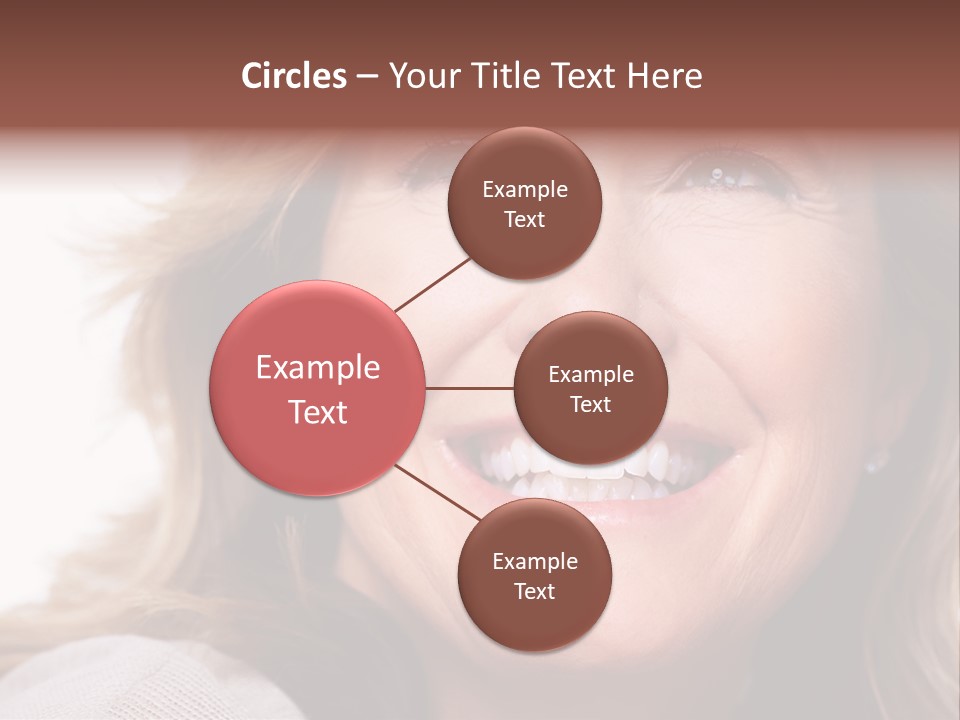 A Woman Smiling With A Smile On Her Face PowerPoint Template