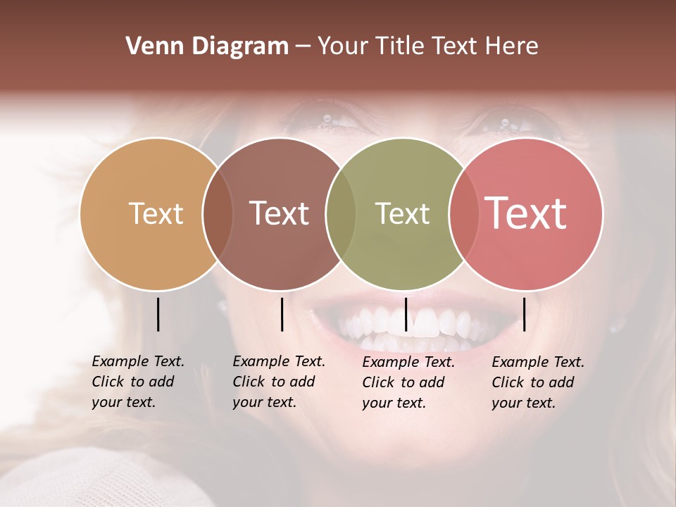 A Woman Smiling With A Smile On Her Face PowerPoint Template