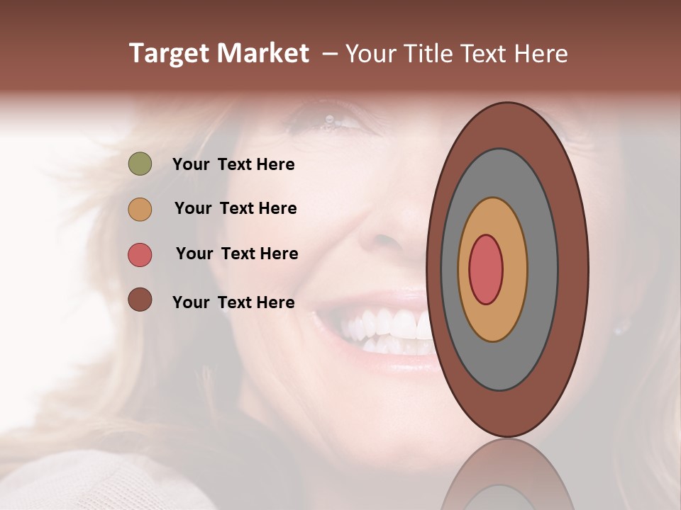 A Woman Smiling With A Smile On Her Face PowerPoint Template