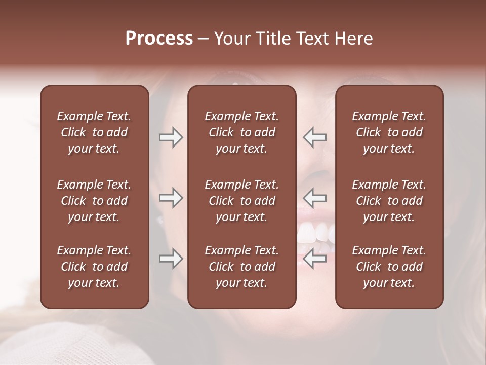 A Woman Smiling With A Smile On Her Face PowerPoint Template