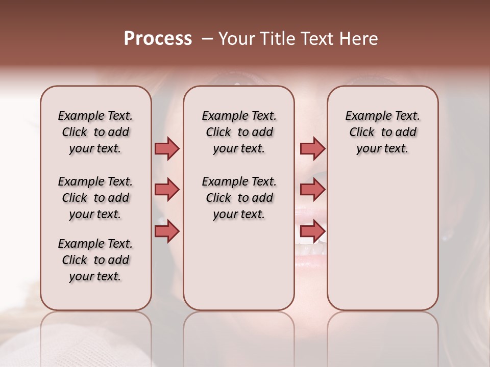 A Woman Smiling With A Smile On Her Face PowerPoint Template