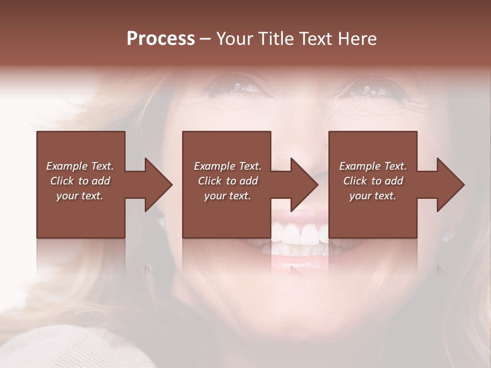 A Woman Smiling With A Smile On Her Face PowerPoint Template