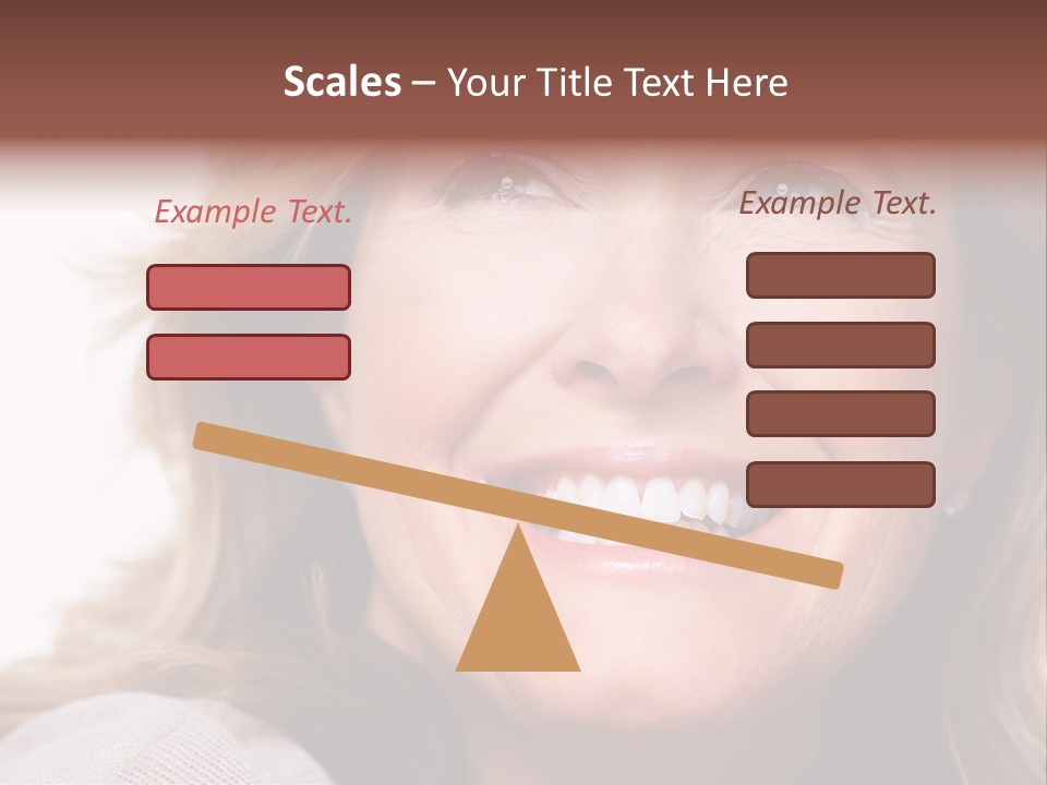 A Woman Smiling With A Smile On Her Face PowerPoint Template