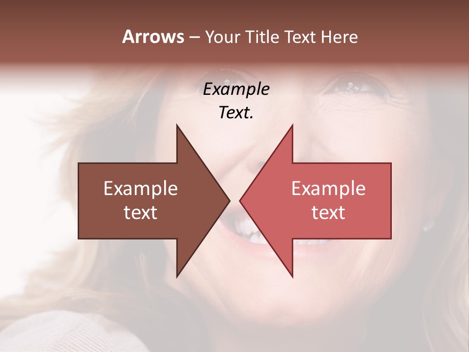 A Woman Smiling With A Smile On Her Face PowerPoint Template