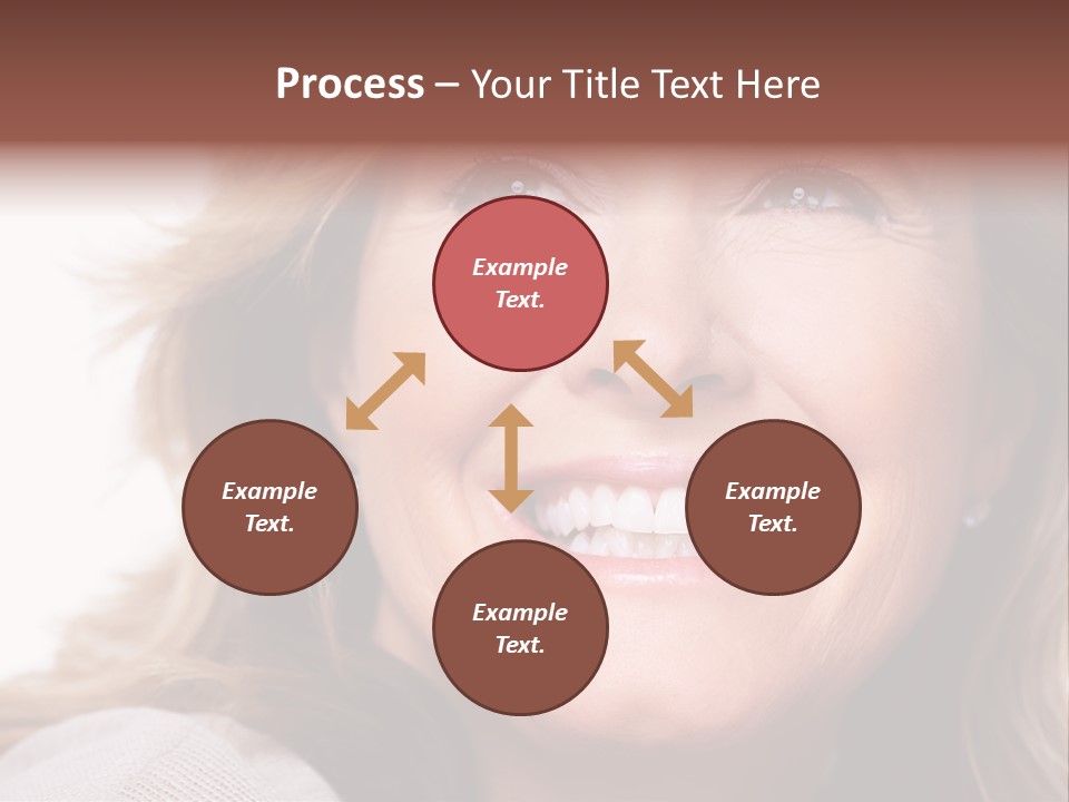 A Woman Smiling With A Smile On Her Face PowerPoint Template