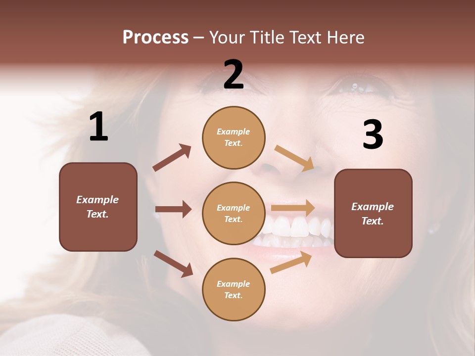 A Woman Smiling With A Smile On Her Face PowerPoint Template