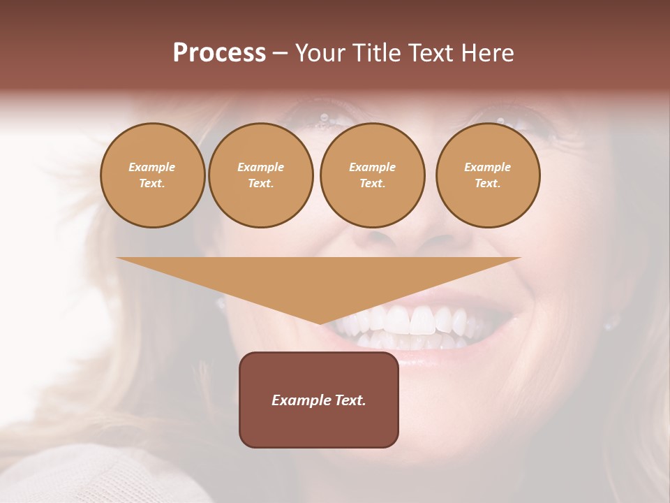 A Woman Smiling With A Smile On Her Face PowerPoint Template