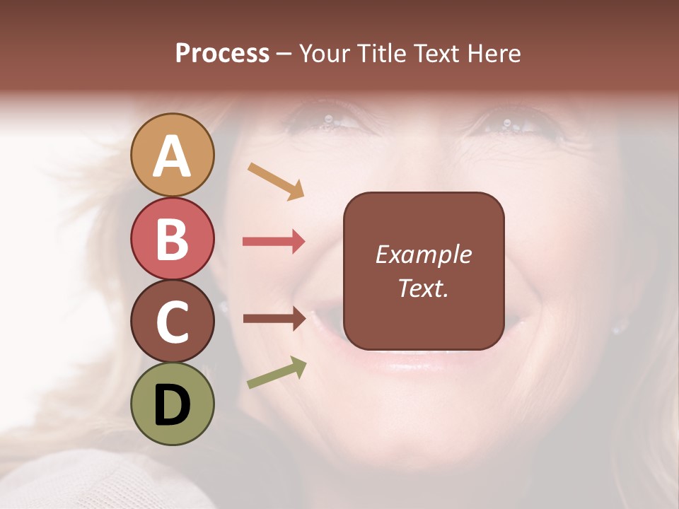 A Woman Smiling With A Smile On Her Face PowerPoint Template