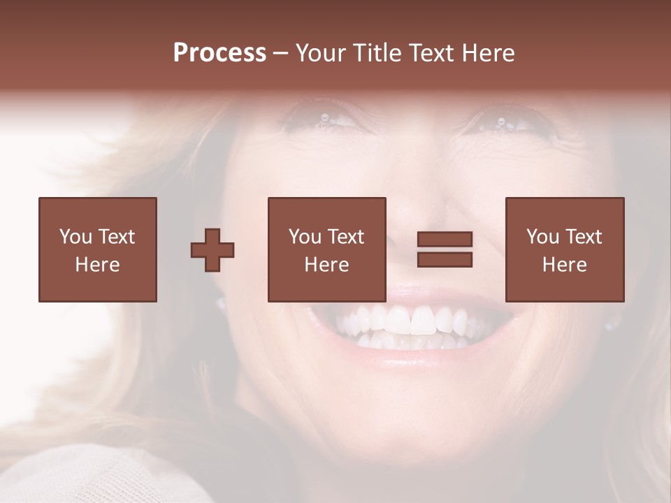 A Woman Smiling With A Smile On Her Face PowerPoint Template