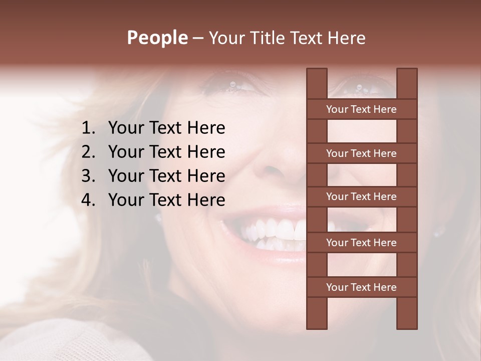 A Woman Smiling With A Smile On Her Face PowerPoint Template