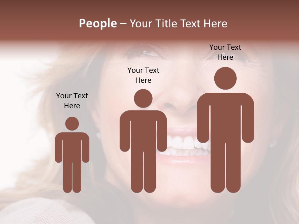 A Woman Smiling With A Smile On Her Face PowerPoint Template