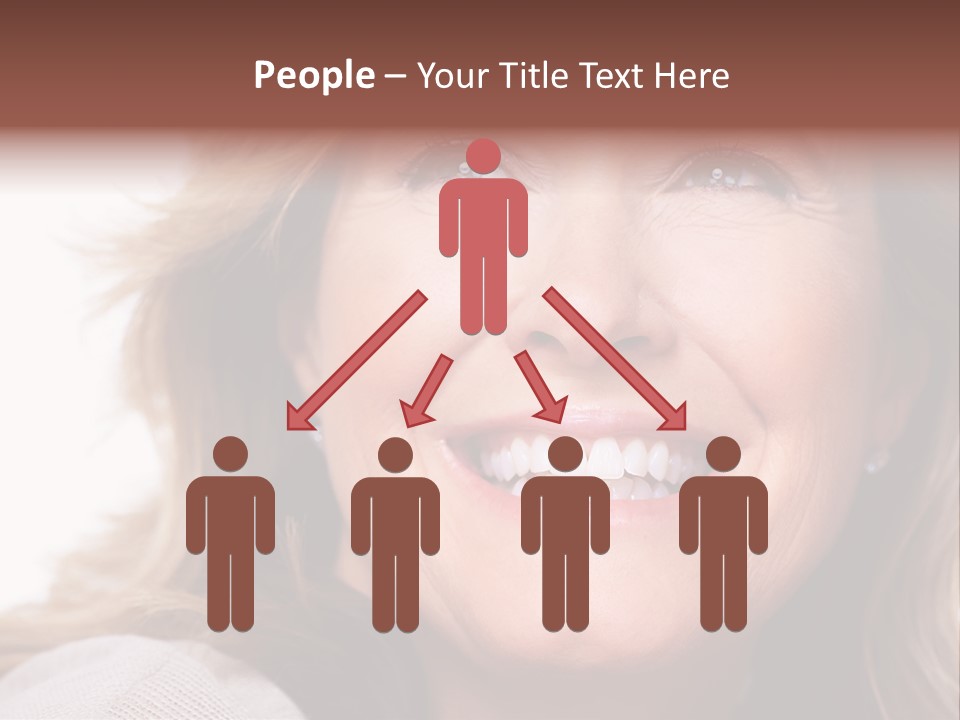 A Woman Smiling With A Smile On Her Face PowerPoint Template