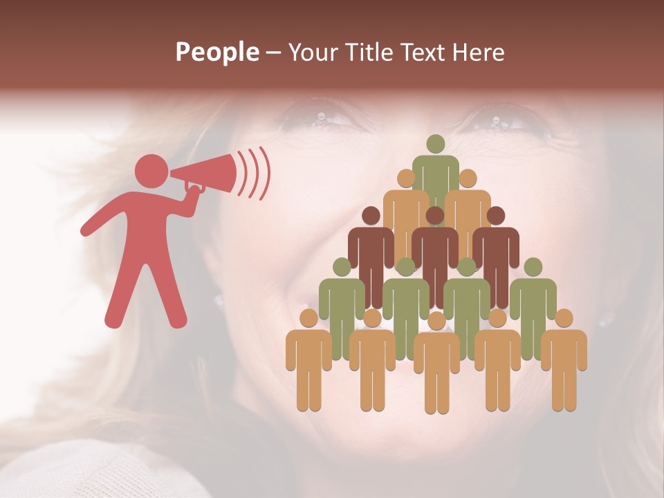 A Woman Smiling With A Smile On Her Face PowerPoint Template