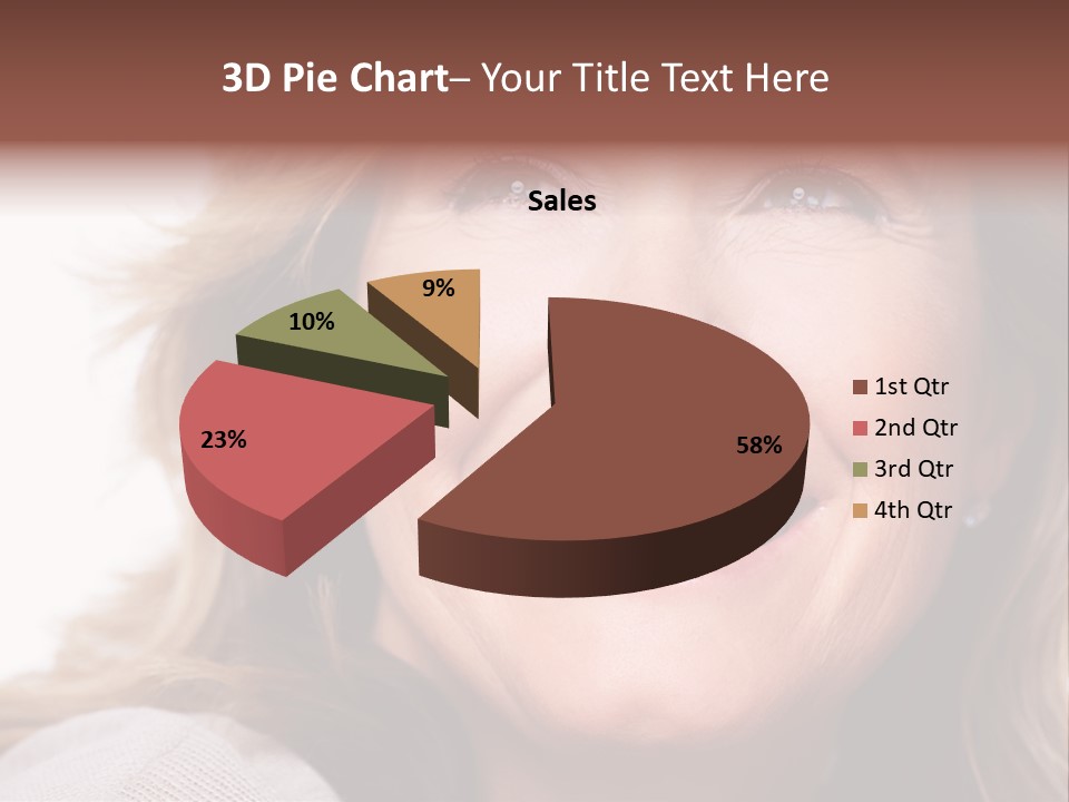 A Woman Smiling With A Smile On Her Face PowerPoint Template