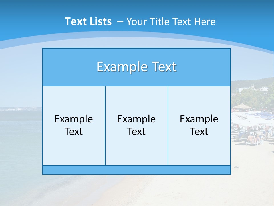 A Blue And White Beach With Boats In The Water PowerPoint Template