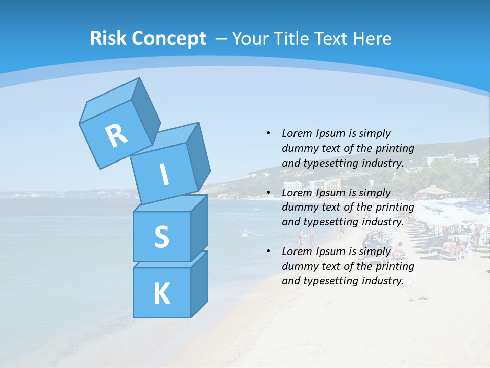 A Blue And White Beach With Boats In The Water PowerPoint Template