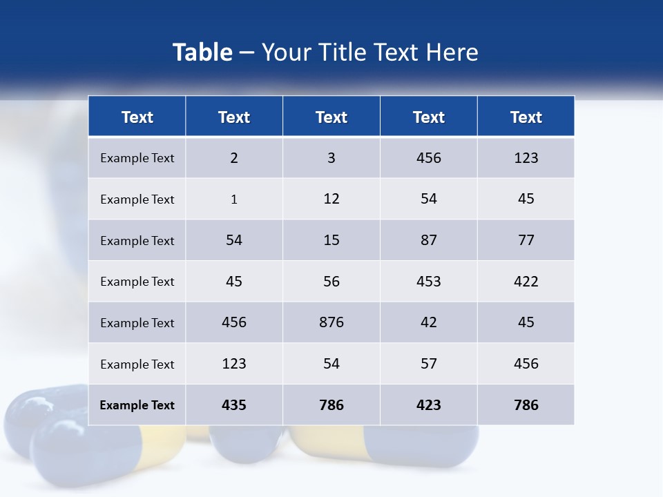Blue And Yellow Pills Spilling Out Of A Bottle PowerPoint Template