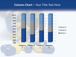 Blue And Yellow Pills Spilling Out Of A Bottle PowerPoint Template