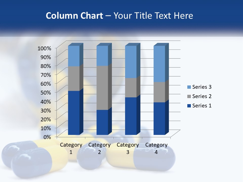 Blue And Yellow Pills Spilling Out Of A Bottle PowerPoint Template