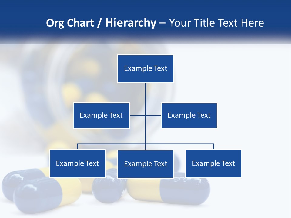 Blue And Yellow Pills Spilling Out Of A Bottle PowerPoint Template