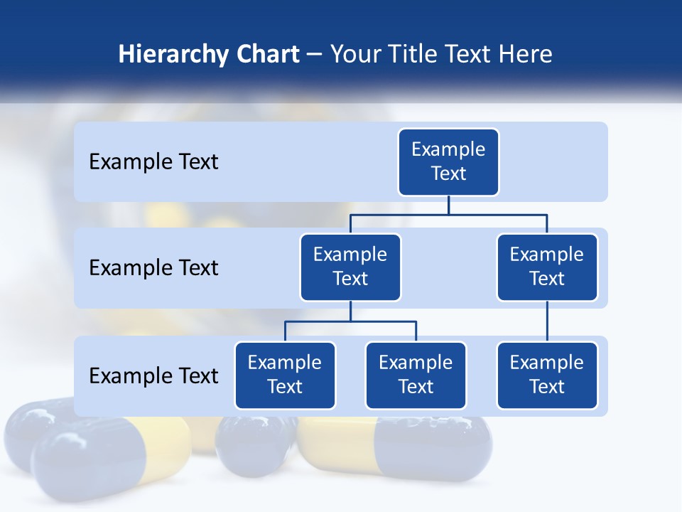 Blue And Yellow Pills Spilling Out Of A Bottle PowerPoint Template