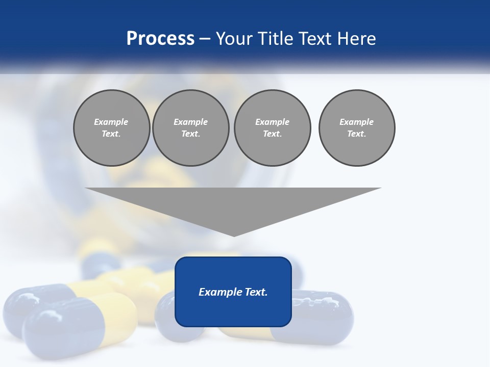 Blue And Yellow Pills Spilling Out Of A Bottle PowerPoint Template