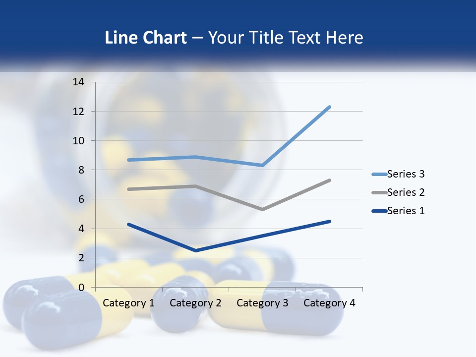 Blue And Yellow Pills Spilling Out Of A Bottle PowerPoint Template