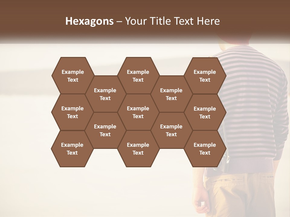 A Man Standing On A Beach With A Camera PowerPoint Template