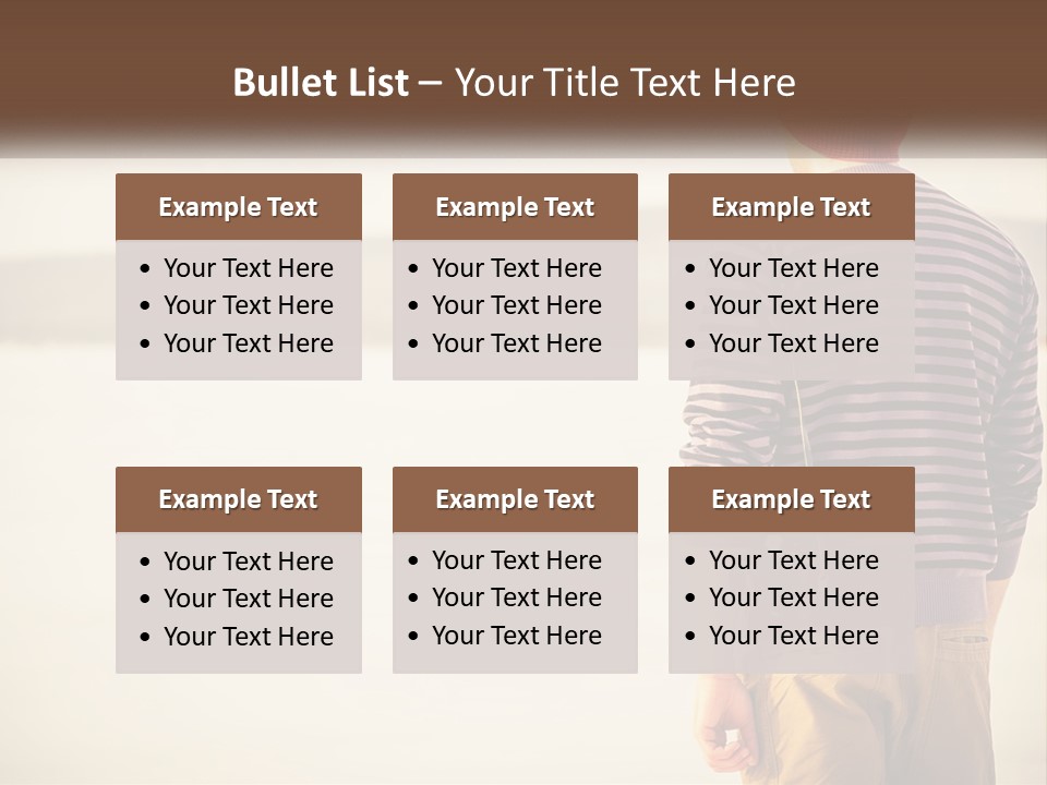 A Man Standing On A Beach With A Camera PowerPoint Template