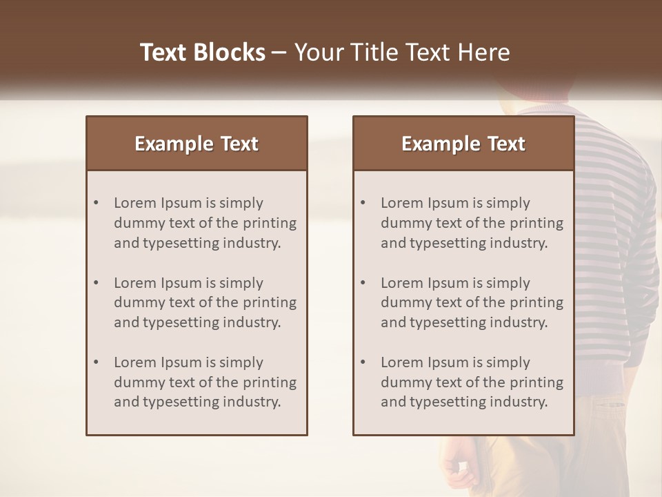 A Man Standing On A Beach With A Camera PowerPoint Template