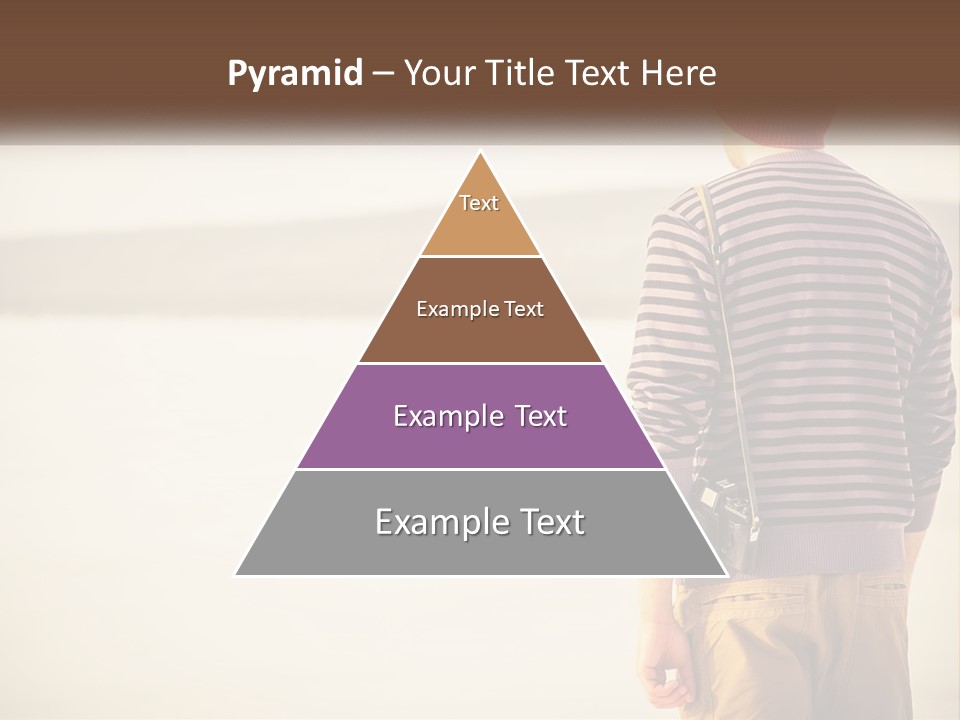 A Man Standing On A Beach With A Camera PowerPoint Template