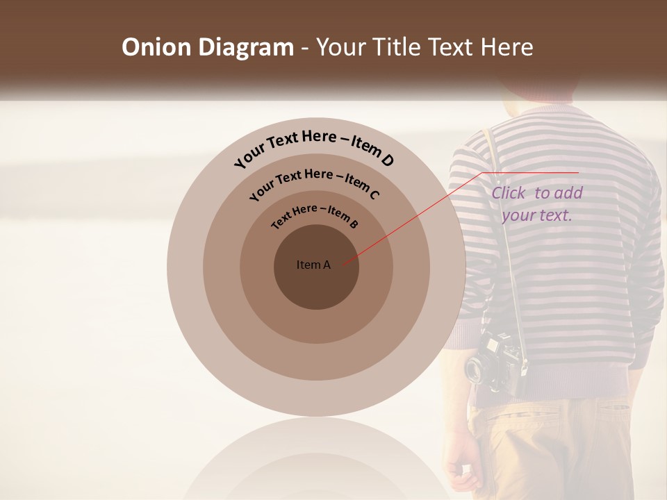 A Man Standing On A Beach With A Camera PowerPoint Template