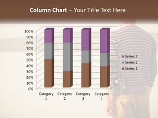 A Man Standing On A Beach With A Camera PowerPoint Template