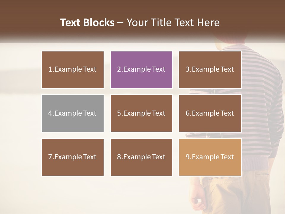 A Man Standing On A Beach With A Camera PowerPoint Template