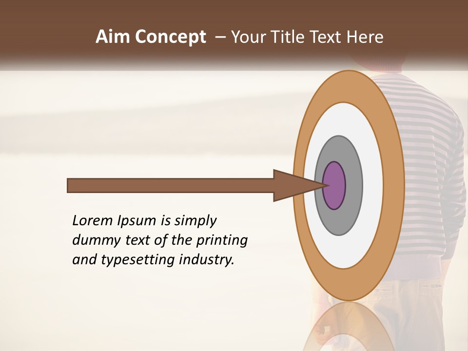 A Man Standing On A Beach With A Camera PowerPoint Template