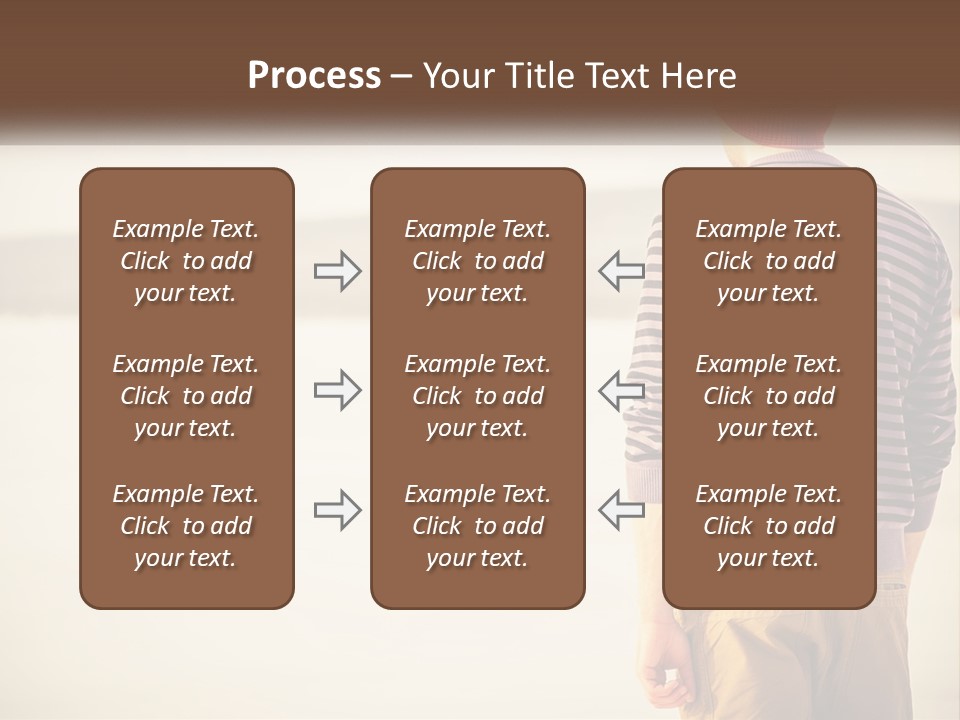 A Man Standing On A Beach With A Camera PowerPoint Template