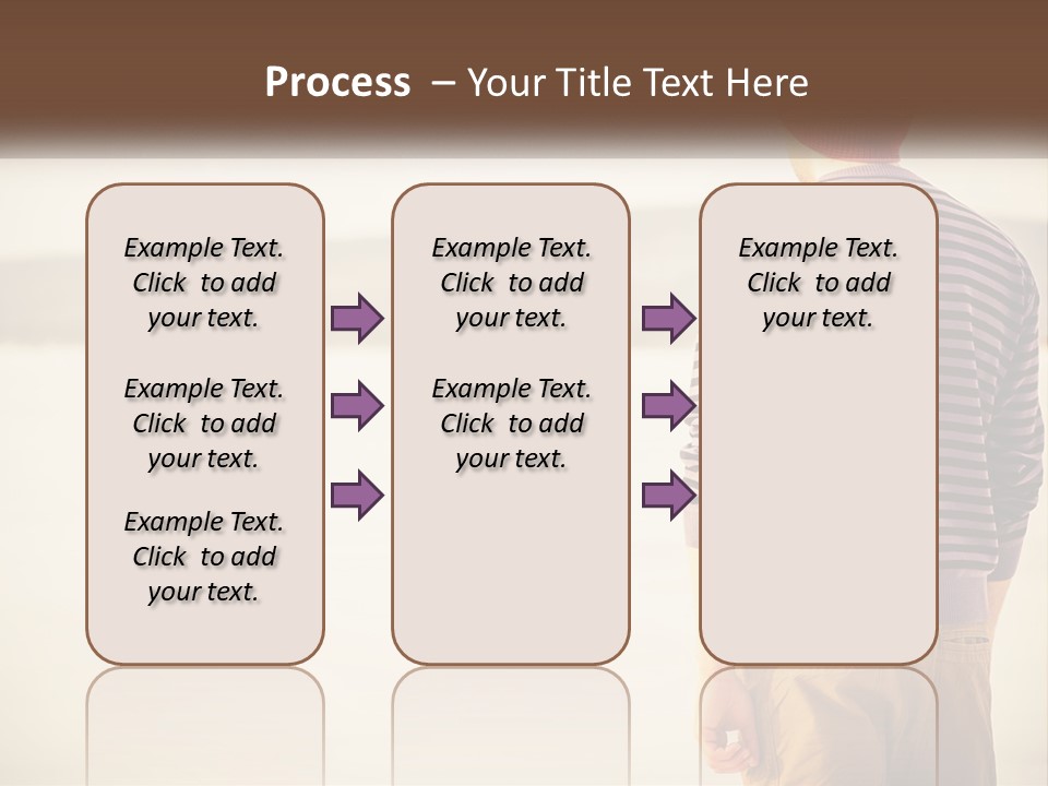 A Man Standing On A Beach With A Camera PowerPoint Template