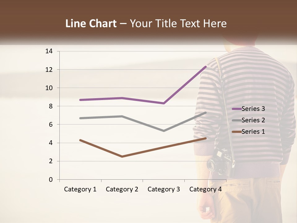A Man Standing On A Beach With A Camera PowerPoint Template