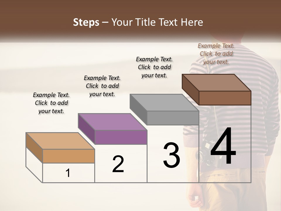 A Man Standing On A Beach With A Camera PowerPoint Template
