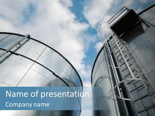 A Powerpoint Presentation Is Shown With A Sky Background PowerPoint Template
