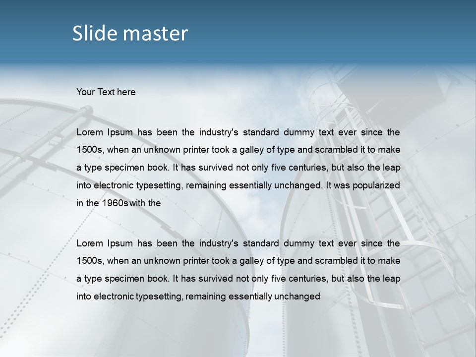 A Powerpoint Presentation Is Shown With A Sky Background PowerPoint Template