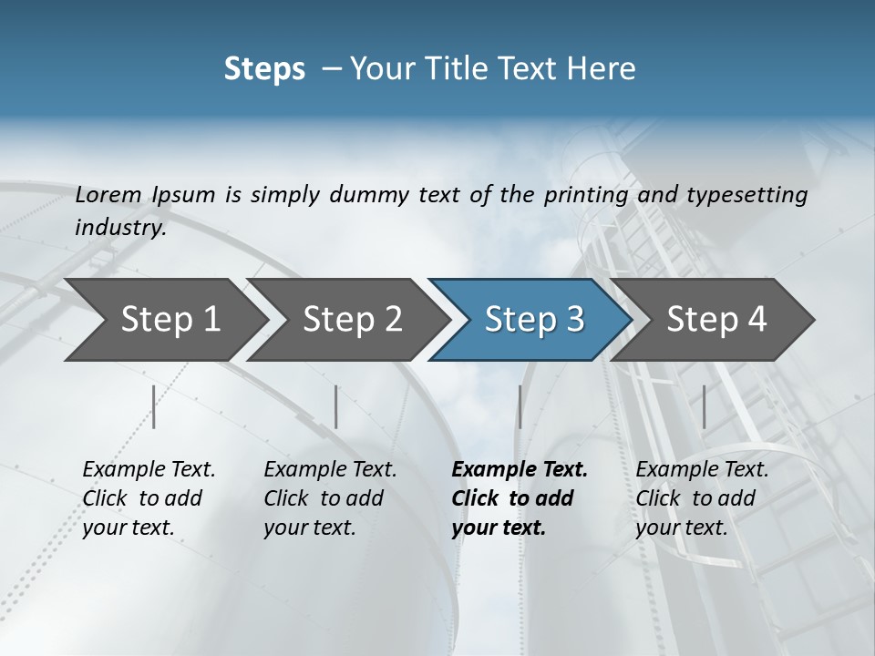 A Powerpoint Presentation Is Shown With A Sky Background PowerPoint Template