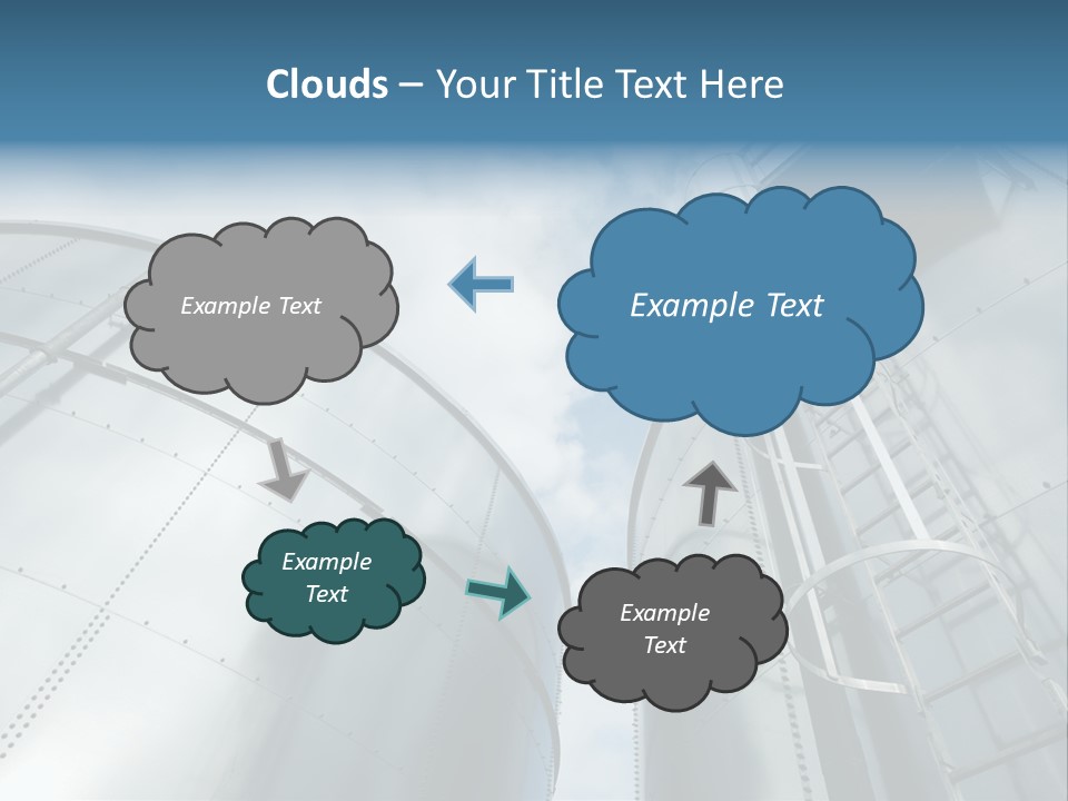 A Powerpoint Presentation Is Shown With A Sky Background PowerPoint Template
