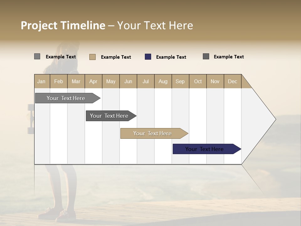 A Girl Holding A Skateboard On A Pier PowerPoint Template