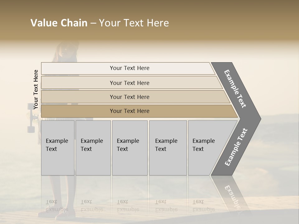 A Girl Holding A Skateboard On A Pier PowerPoint Template